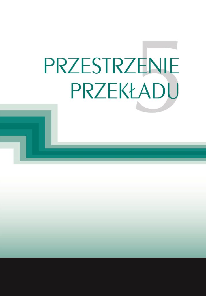 okładka monografii "Przestrzenie przekładu", tom 5